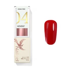 Advent 04 - Gél lak 8 ml - Sklenený efekt červená -