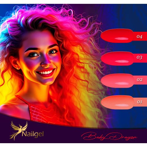Baby Dragon – 4-dielna sada gél lakov s darčekovou margarétkou