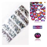 1680 -dielna sada krištáľových kamienkov v 6 rôznych veľkostiach P30 - Blue flame