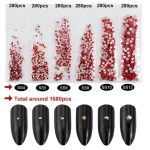 1680 -dielna sada krištáľových kamienkov v 6 rôznych veľkostiach P30 - Blue flame