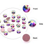 1680 -dielna sada krištáľových kamienkov v 6 rôznych veľkostiach P35 - Light amethyst AB