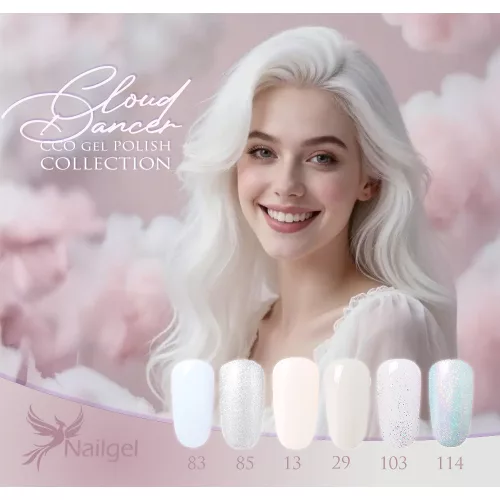 CCO Gél lakk 6 kusový výber farieb - Cloud Dancer - darček s marhuleou