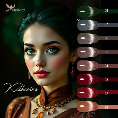 Katharina kolekcia gél lakov – 8 ks + darčeková margaretka