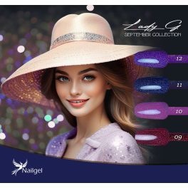   Lady G 4-dielna súprava gél lakov - September collection - s darčekovou margarétkou