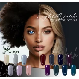   The Light & Dark kolekcia gél lakov – 14 gél lakov s darčekovou vzorkovníkovou margarétou