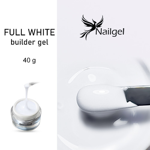 Stavebný gél -02-/ builder gel biely (full white) 40g