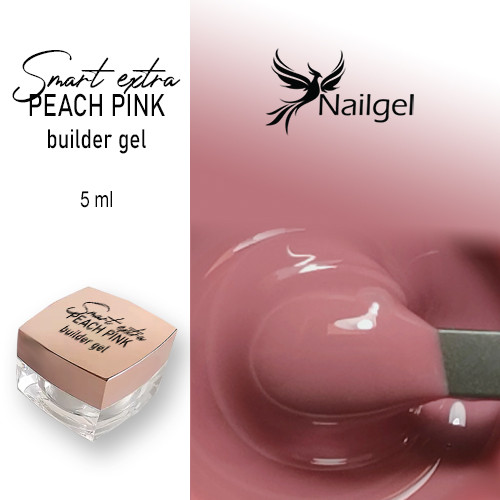 Smart extra Stavebný gél  -33- / builder gél peach pink 5 ml