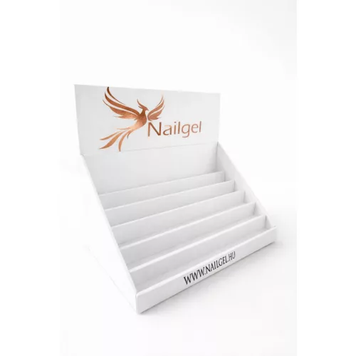 Nailgel salónny kartónový prezentačný stojan – pre 72 ks gél lakov Nailgel