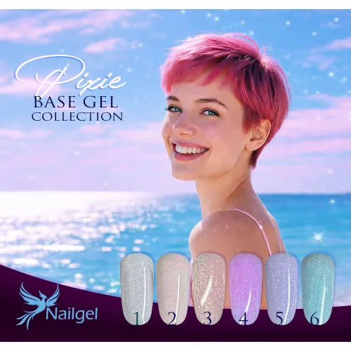 Pixie Base 6-dielna kolekcia Compact Base podkladových gél lakov s darčekom margarétou