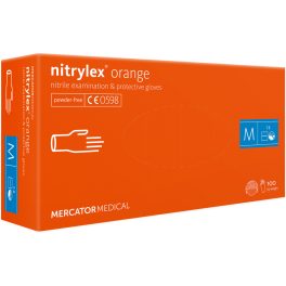   Nitrylex oranžové nitrilové nepudrované vyšetrovacie rukavice L