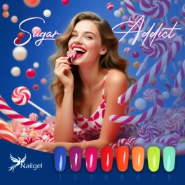   Sugar Addict gel lak kolekcia s 8 lakmi a darčekom margarétou