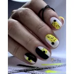 Polka Top Coat - Black&White dots - Lesk gél 8ml