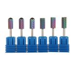 Karbidový brúsny nadstavec valcovitý so zaoblenou špičkou - M - stredne jemný